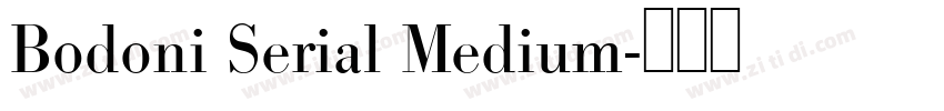 Bodoni Serial Medium字体转换